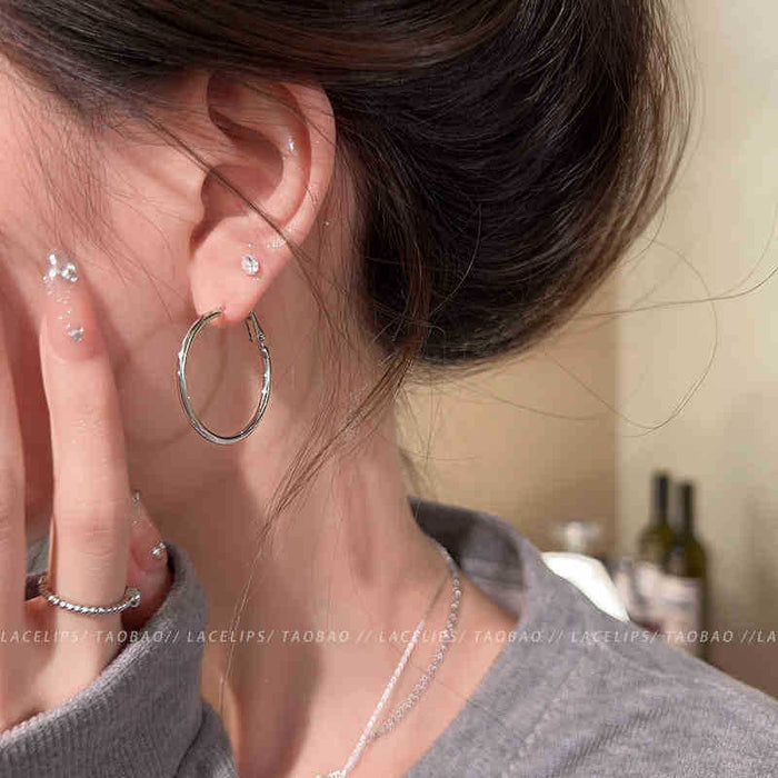 Wholesale Circle earrings, light luxury, high-end sensory element, circle ear buckle, ear accessories, exaggerated large ear rings, earrings