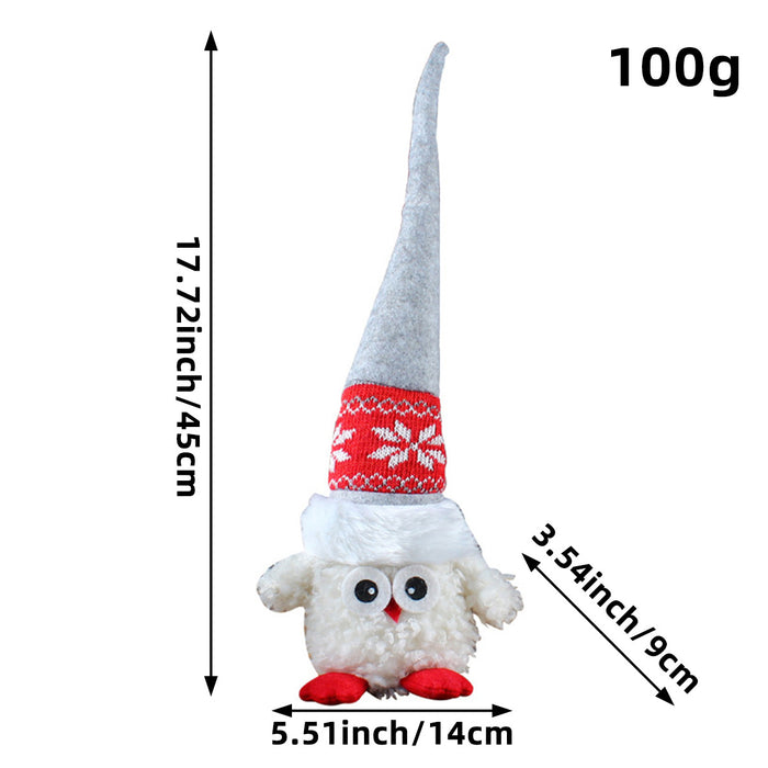 Wholesale Pointed Hat Owl Desktop Decoration Creative Long Hat Elf Doll Window Holiday Supplies