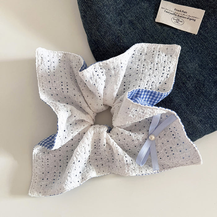 Wholesale Lace double-sided bow headband, square scarf, flower ball, hair tie, hair accessory