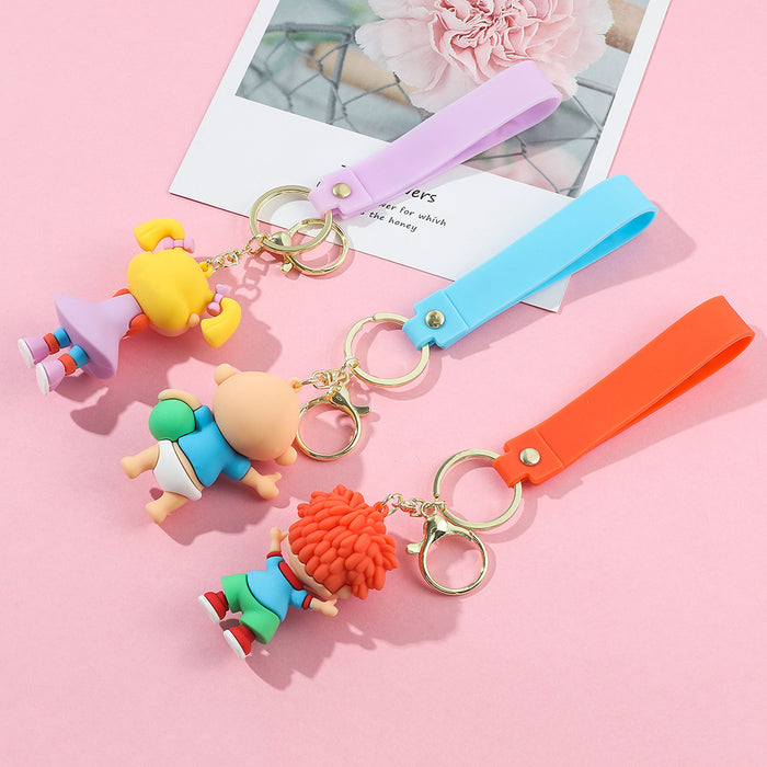 Wholesale cute cartoon character key chain  bag pendant
