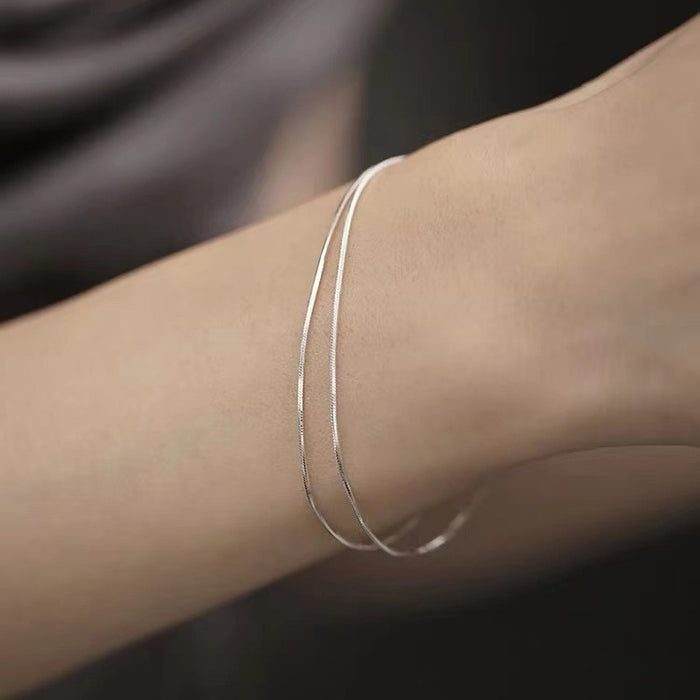 Wholesale Snake bone chain slim bracelet, handmade accessory, niche design accessory