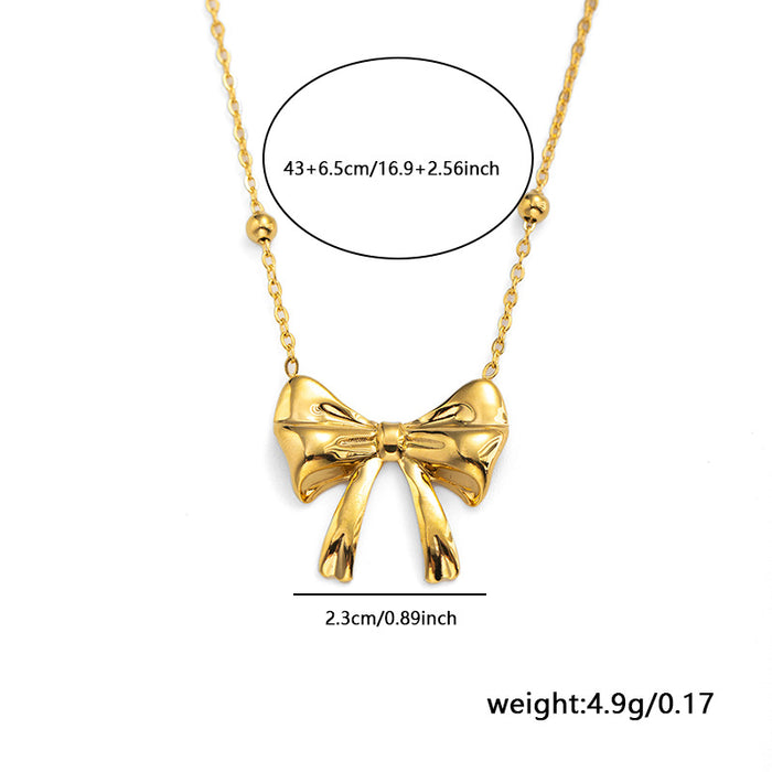 Wholesale Fade-Resistant Sweater Chain — Niche,  Light Luxury  and Sophisticated Titanium Steel Necklace