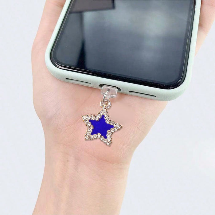 Wholesale Diamond-encrusted five-pointed star pendant Mobile Phone Stands