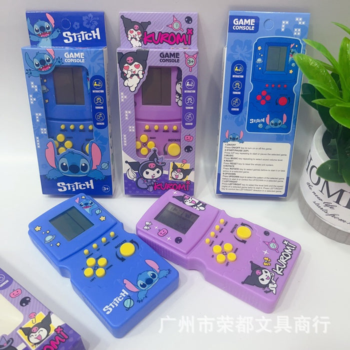 Wholesale  Cartoon Tetris Game Console Children's Handheld Game Console Educational Small Toy Gift