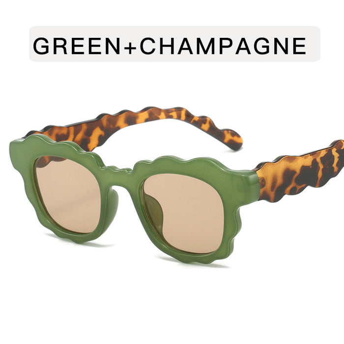 Wholesale Wave sunglasses, cloud personality runway sunglasses, fashionable and versatile sunglasses