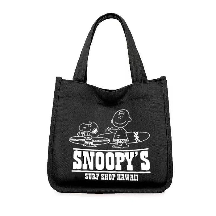 Wholesale Canvas Bag Cartoon Letter Handbag Lunch Bag Mummy Bag Baby Bag Portable Mother and Baby Bag