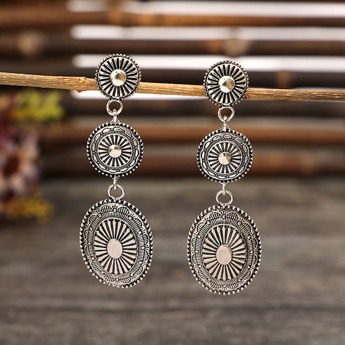 Wholesale New retro pumpkin patterned earrings