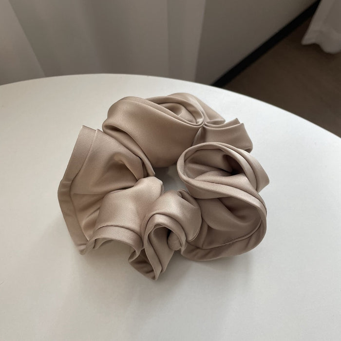 Wholesale High end hair loop with oversized fungus edge and satin finish, elegant hair string