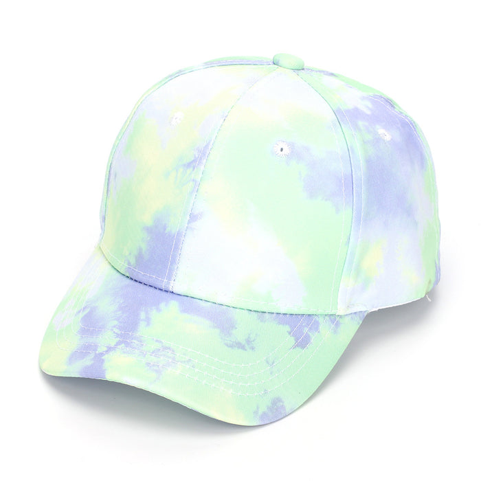 Wholesale Children' s colorful tie-dye baseball cap outdoor sun hat
