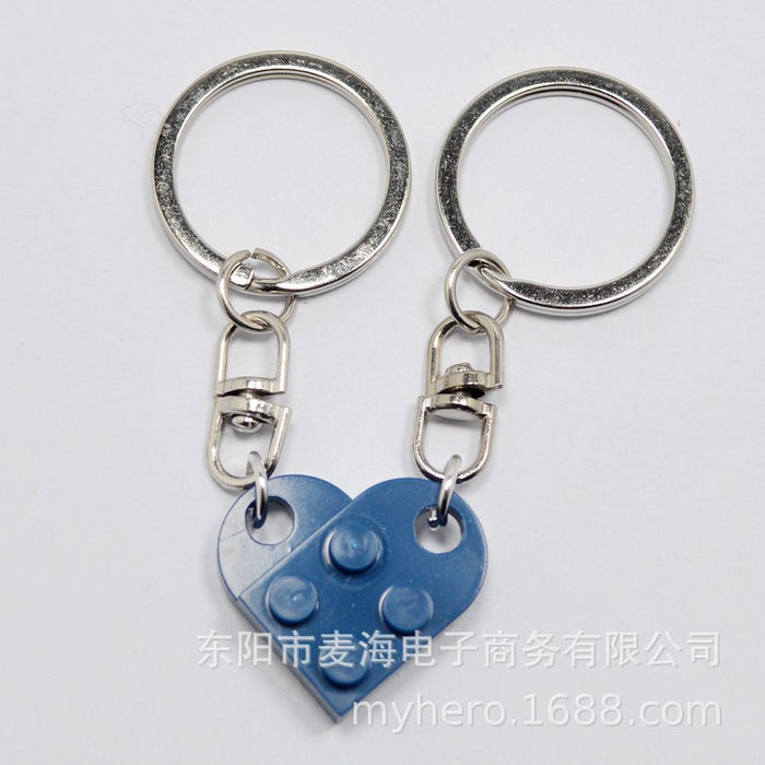 Wholesale Love Building Blocks Plastic Keychain JDC-KC-Maih001