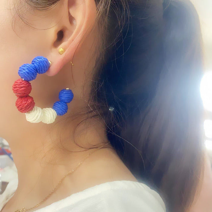 Wholesale Independence Day Earrings JDC-ES-ChouTteng012