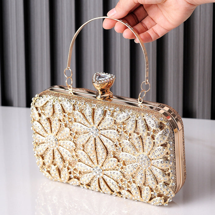 Wholesale Evening Bags Flower Rhinestone Handbags JDC-HB-YiX014