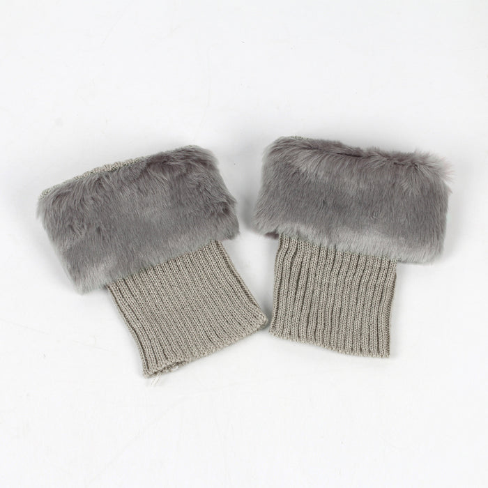 Wholesale Knitted Fur Leg Covers Cotton Socks JDC-SK-XQ041