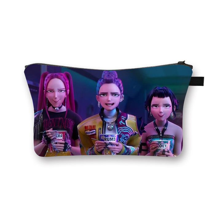 Wholesale Kpop Girls'  large capacity desktop storage cosmetic bag