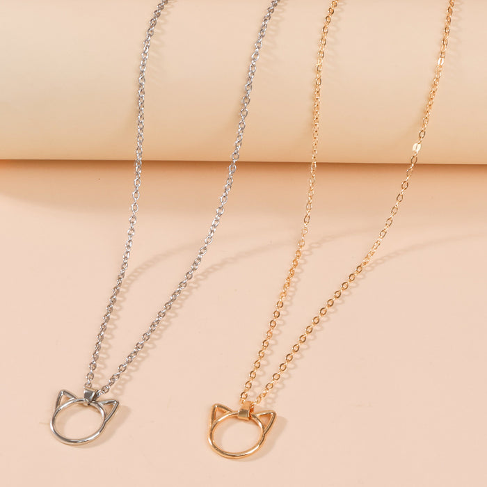 Wholesale Necklace Set Necklace Simple Cat Pendant Necklace