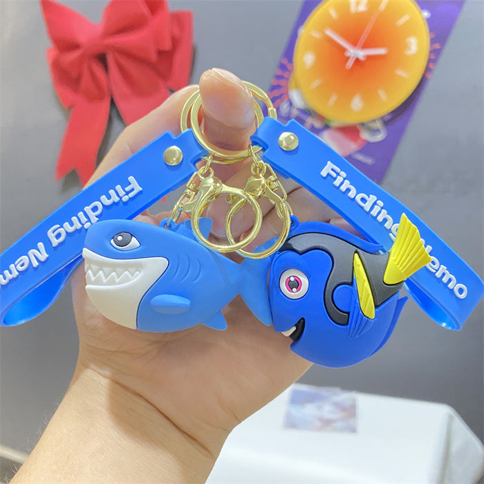 Wholesale Cute PVC Cartoon Ocean Animal Keychains
