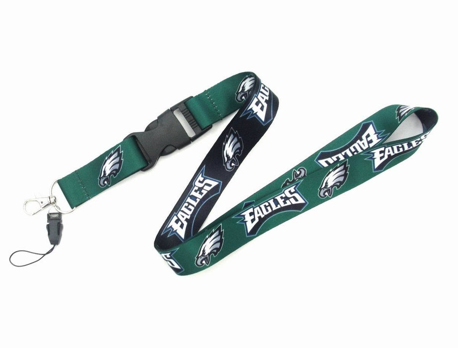 Wholesale Heat transfer rugby team mobile phone sling buckle Lanyard Keychain