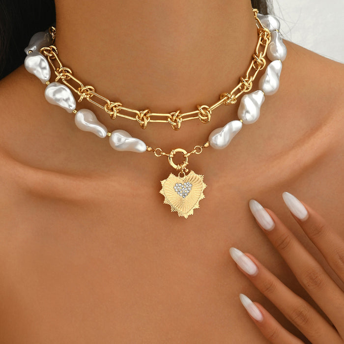 Wholesale Baroque shaped pearl necklace