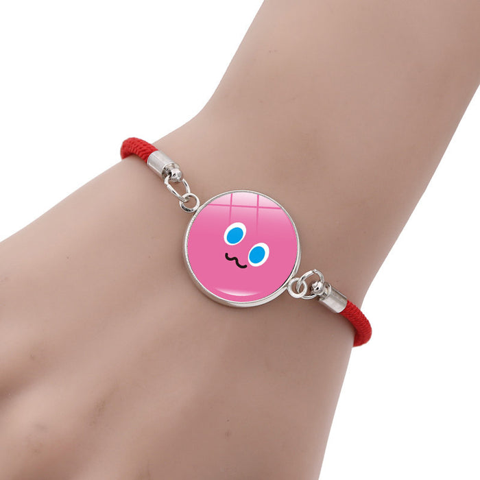 Wholesale Fan support bracelet does not fade women' s hand jewelry star five ball expression package braided bracelet gift