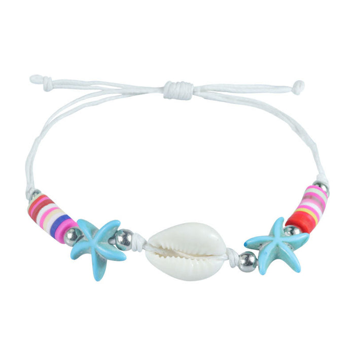 Wholesale summer starfish shell turquoise turtle ocean bracelet