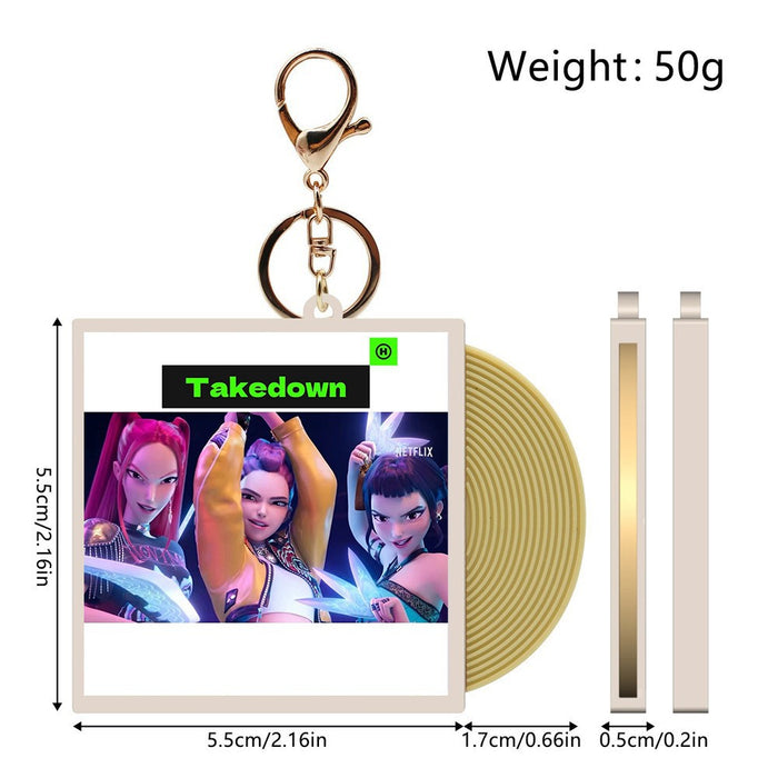 Wholesale KPOP CD vinyl record keychain