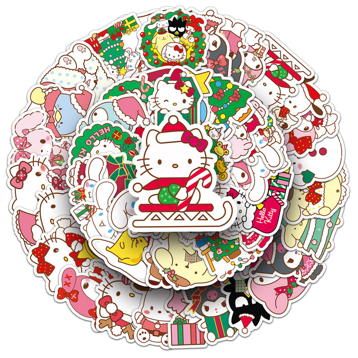 Wholesale 50pcs Christmas Cartoon Cute Waterproof  Stickers