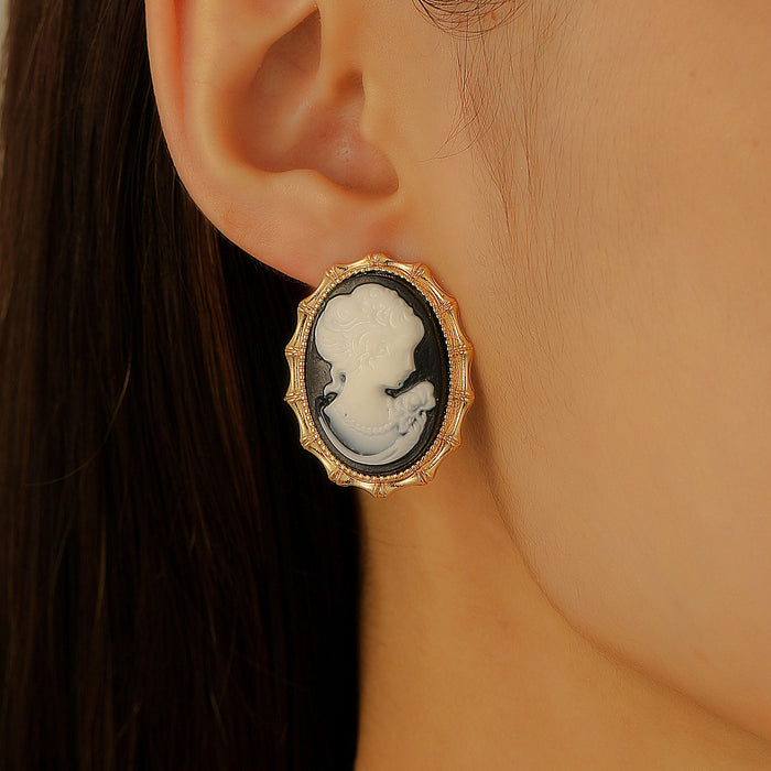 Wholesale Temperament earrings vintage vintage vintage portrait women's accessories