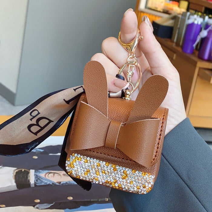 Wholesale PU Earphone Bag Keychain JDC-KC-JiYou010