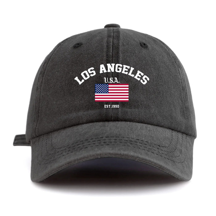 Wholesale Chic Los Angeles Baseball Cap USA Flag Print Adjustable Summer Sun Hat Gift