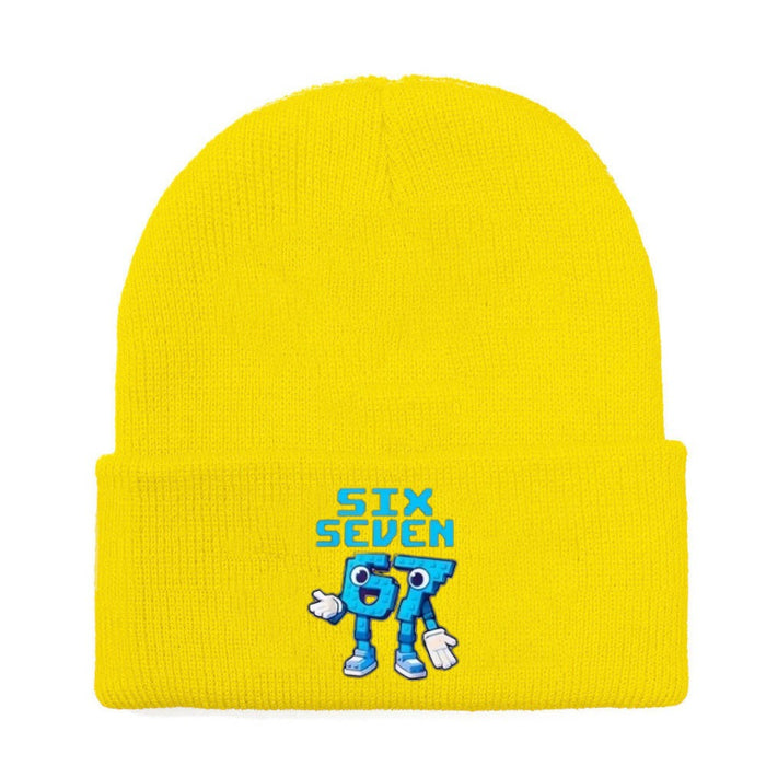 Wholesale Letter pattern knitted hat wool hat warm hat