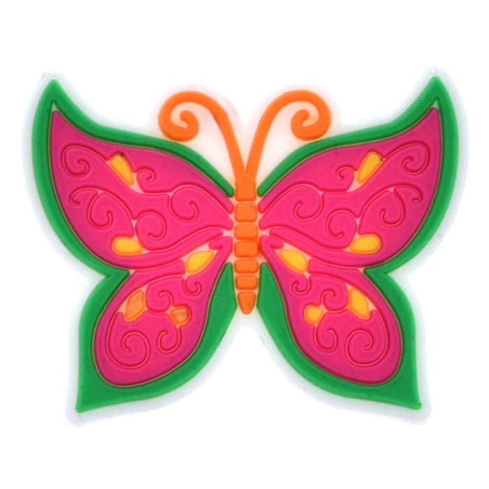 Wholesale 100PCS PVC Colorful Butterfly Series DIY Shoe Buckle JDC-SC-RYY019