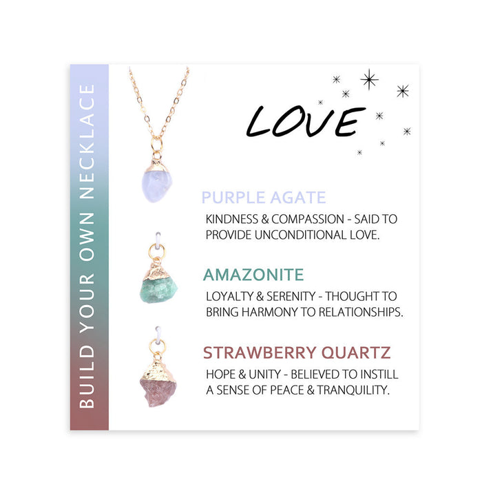 Wholesale Carded necklace and earring set with raw stone pendant necklace and irregular stones