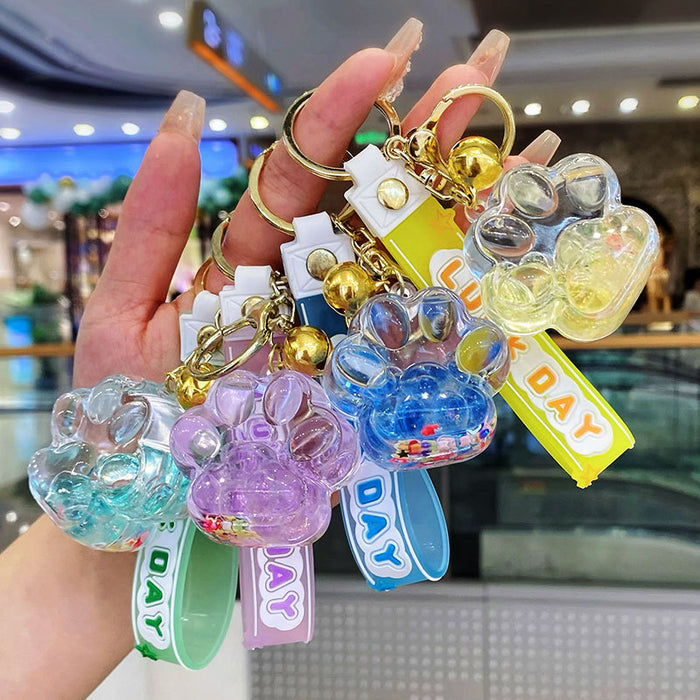 Wholesale Acrylic Cartoon Oiled Cat Claw Keychain JDC-KC-SuXC001