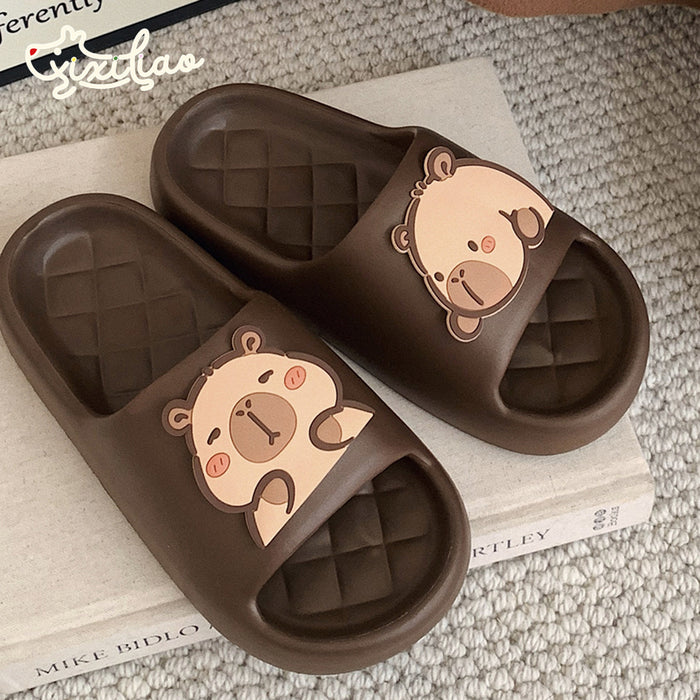 Wholesale  capybara eva soft bottom sandals  casual home slippers