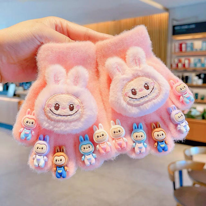 Wholesale Cute cartoon five-finger children gloves