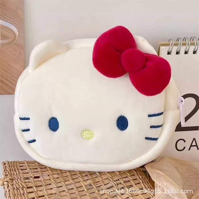 Wholesale Soft Cute Mini Wallet Plush Cartoon Coin Purse Compact Fluffy Accessory