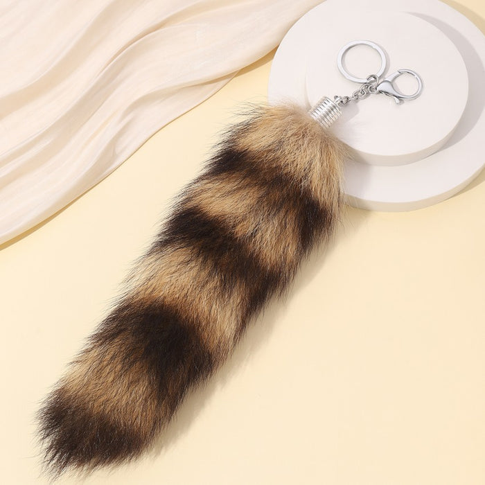 Wholesale Fox Tail Plush Keychain JDC-KC-RongRui045