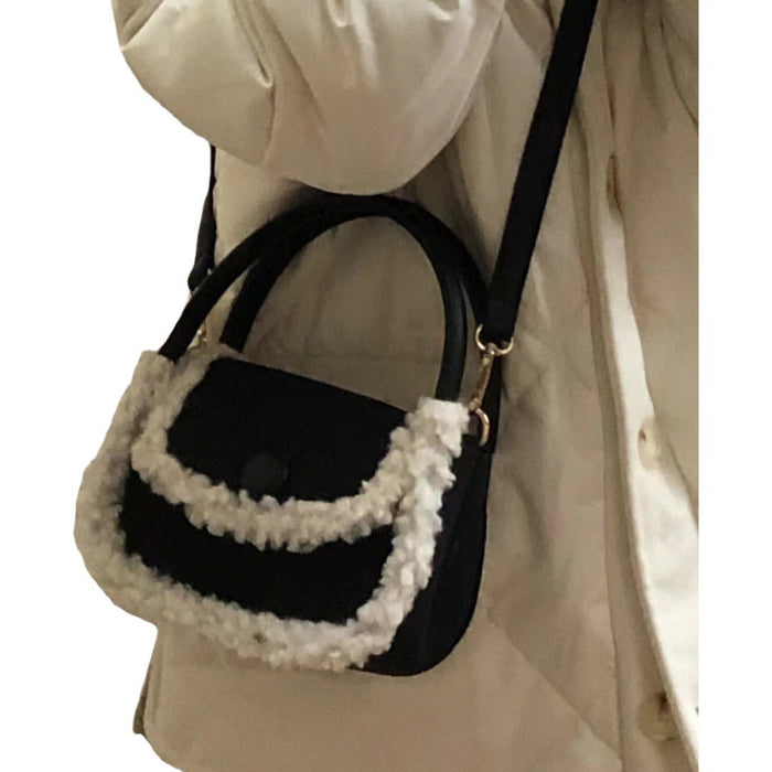 Wholesale Autumn and Winter Small Square Plush Handbags Shoulder Messenger Bags JDC-SD-DRS008