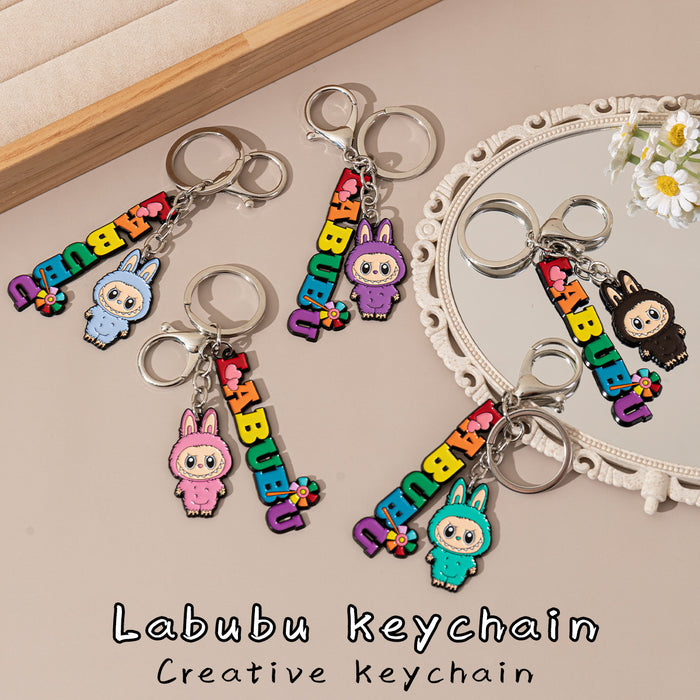 Wholesale Cartoon  Series Metal School Bag Buckle Keychain DIY Pendant Gift