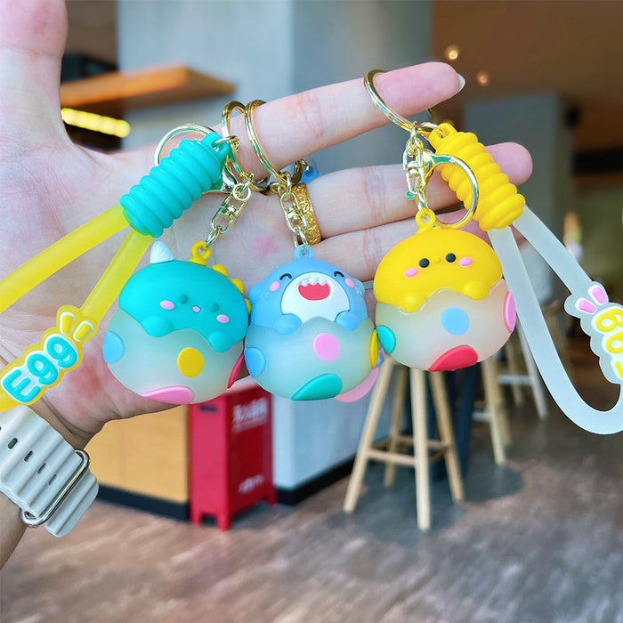 Wholesale PVC Luminous Small Animal Cartoon Doll Keychain JDC-KC-NLu010