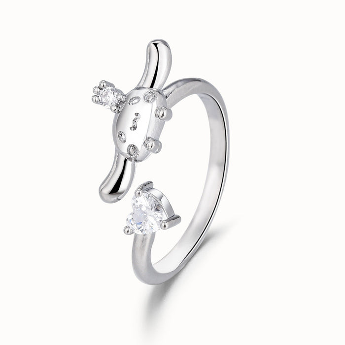 Wholesale New Cute Diamond Set Versatile Open Ring with Original Ring Design