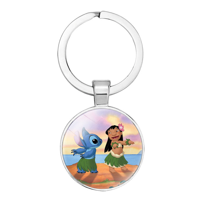 Wholesale Glass Alloy Time Stone Cartoon Keychain JDC-KC-NingX009