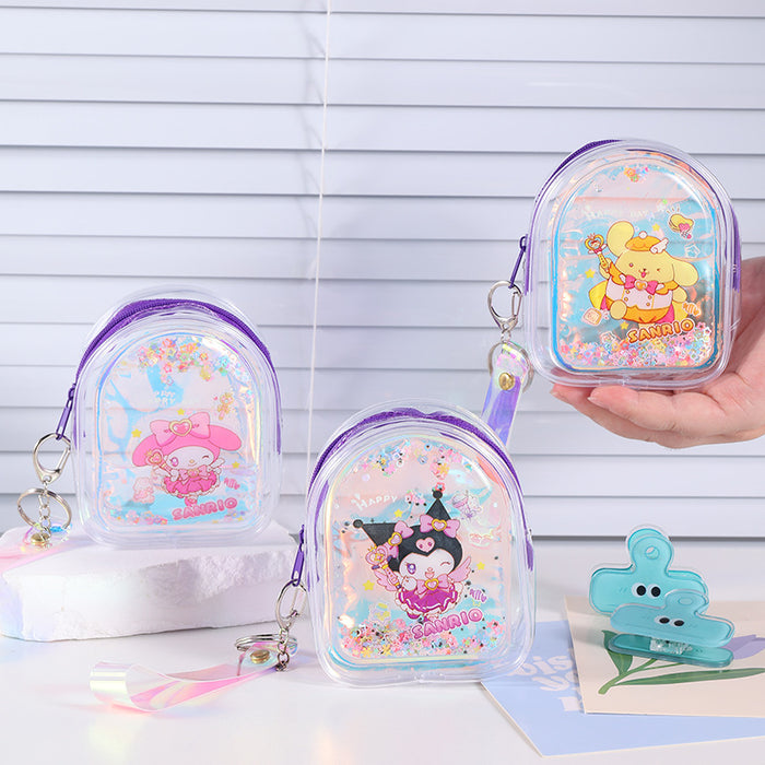Wholesale 10pcs Cartoon Transparent Quicksand Coin Purse Wallet