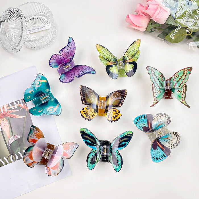 Wholesale Handmade Acrylic Butterfly Hair Clip Fashion Accessory