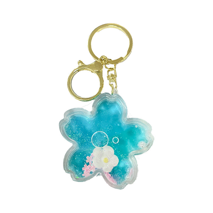 Wholesale Acrylic Flower Quicksand Bottle Keychain JDC-KC-ChaoHe002