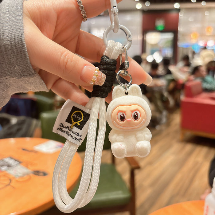 Wholesale Flocking Resin Keychain Cute Hand Rope Doll Pendant Bag Pendant Gift