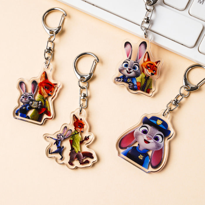 Wholesale Cute Cartoon Acrylic Couple Keychains