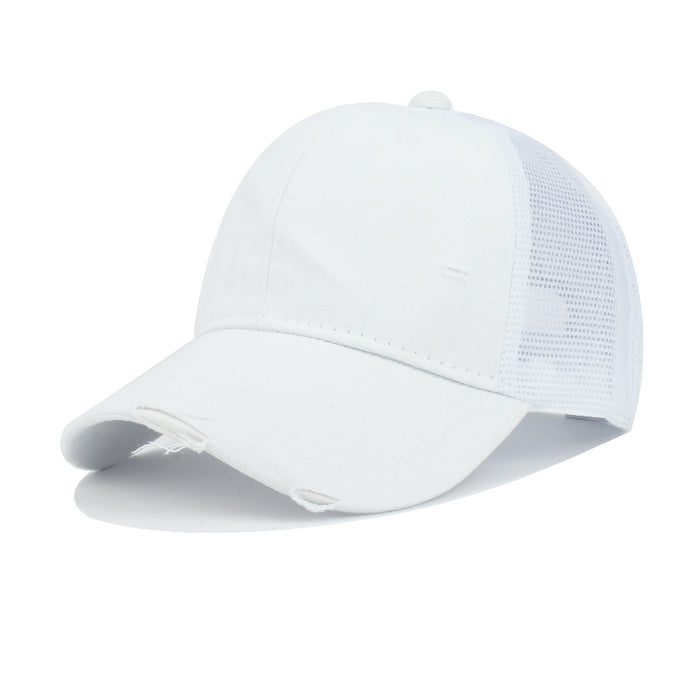 Wholesale Cotton Washed Baseball Cap Soft Top Mesh Cap JDC-FH-RongZ007