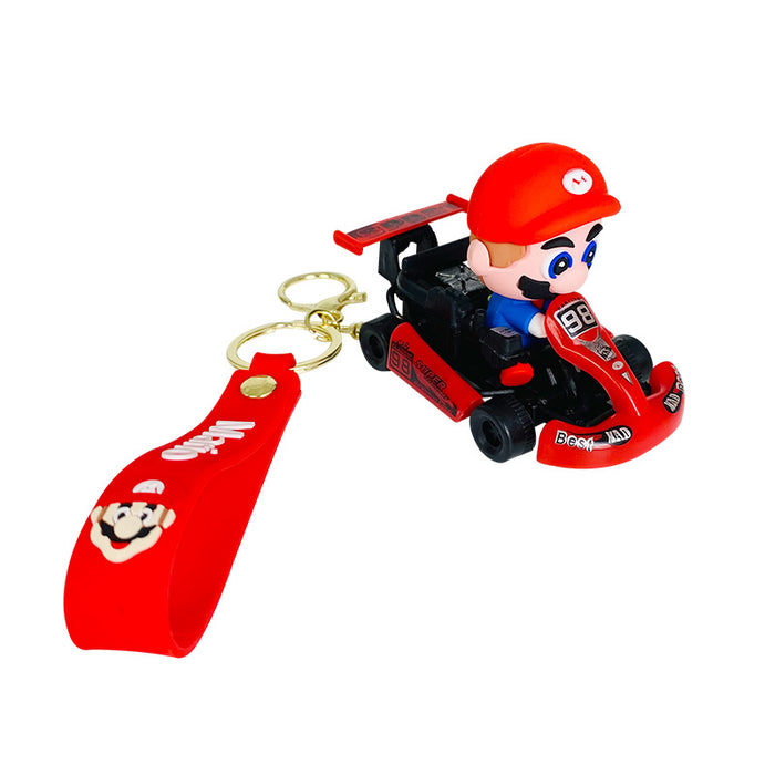 Wholesale PVC Cartoon Go Kart Keychain JDC-KC-SCheng003