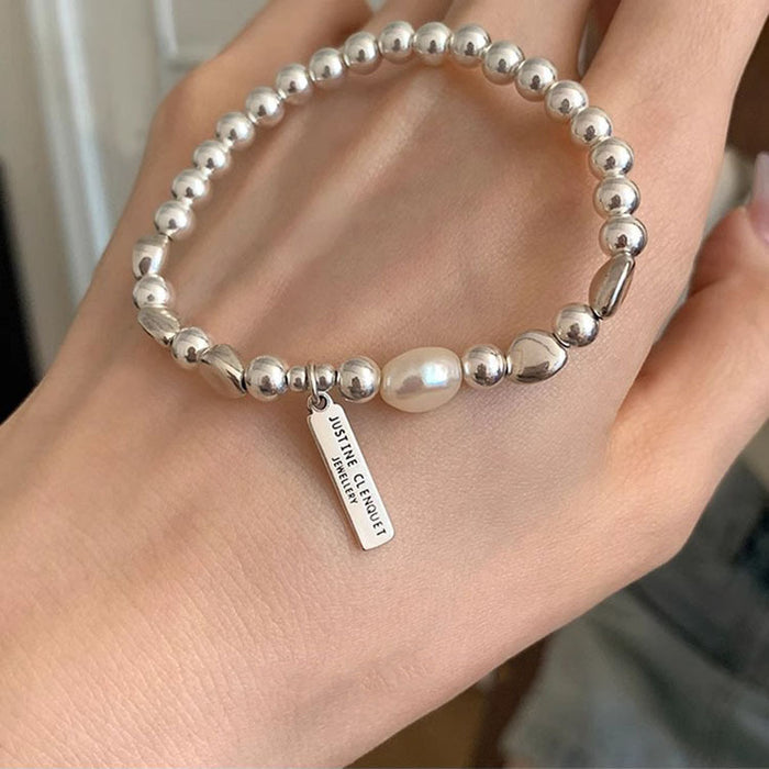 Wholesale Irregular hang tag pearl bracelet, light luxury, niche, exquisite bracelet, temperament, and accessories